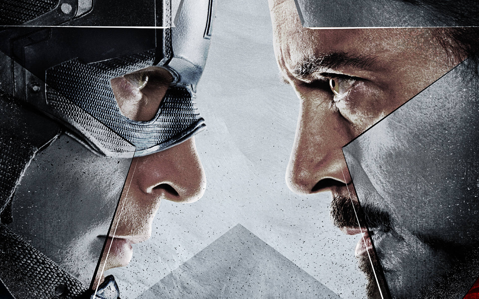 ภาพระยะใกล้แบบตัวต่อตัว Captain America Civil War วอลเปเปอร์