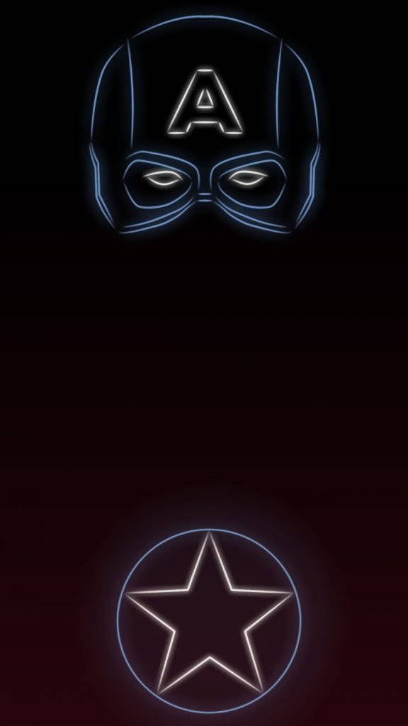 Captain America นีออน iPhone วอลเปเปอร์