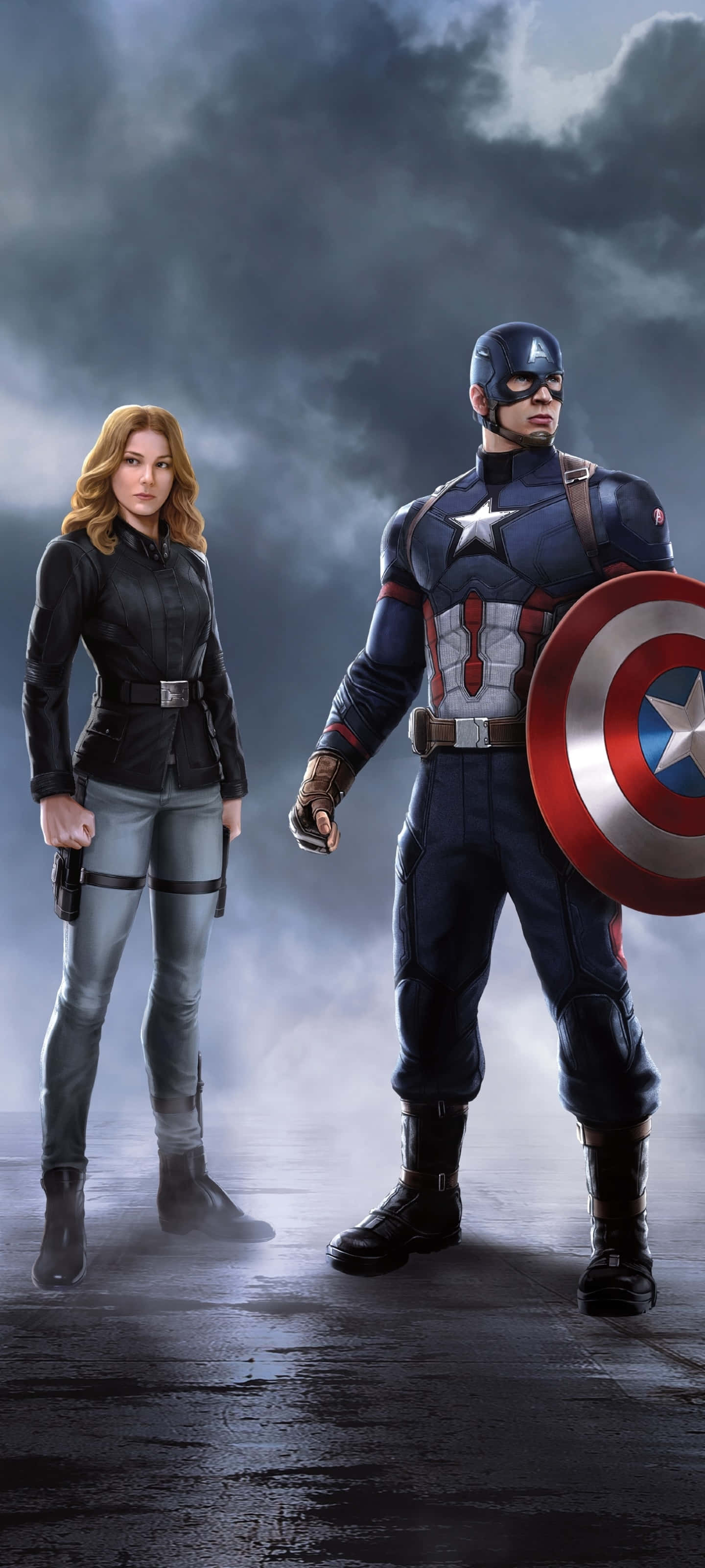 "Captain America Takes On a Heroic Mission" วอลเปเปอร์
