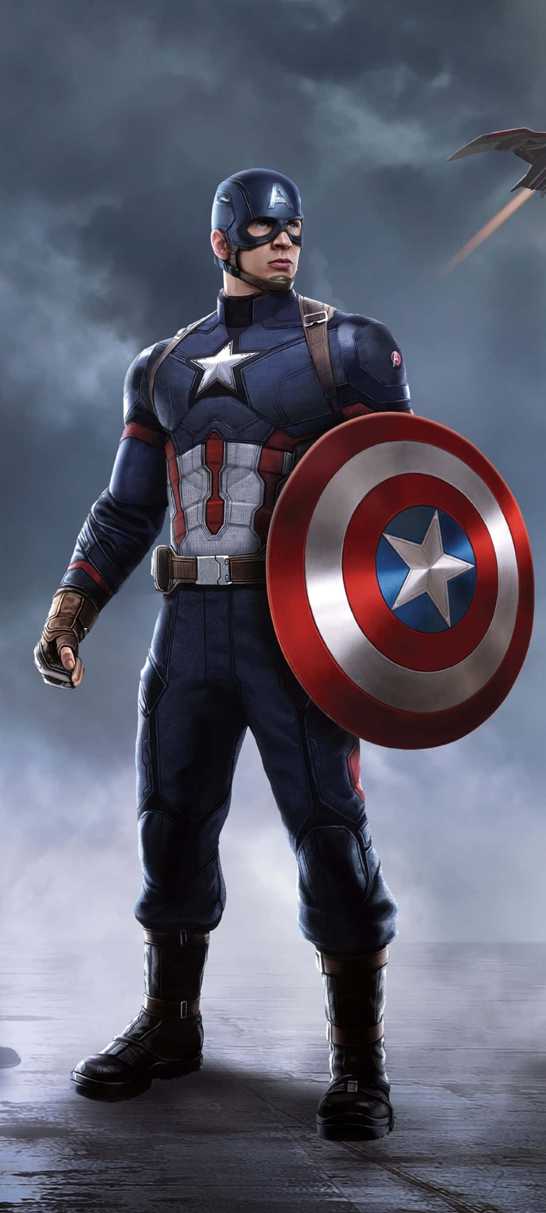 ภาพประกอบดิจิทัลพื้นหลัง Captain America วอลเปเปอร์