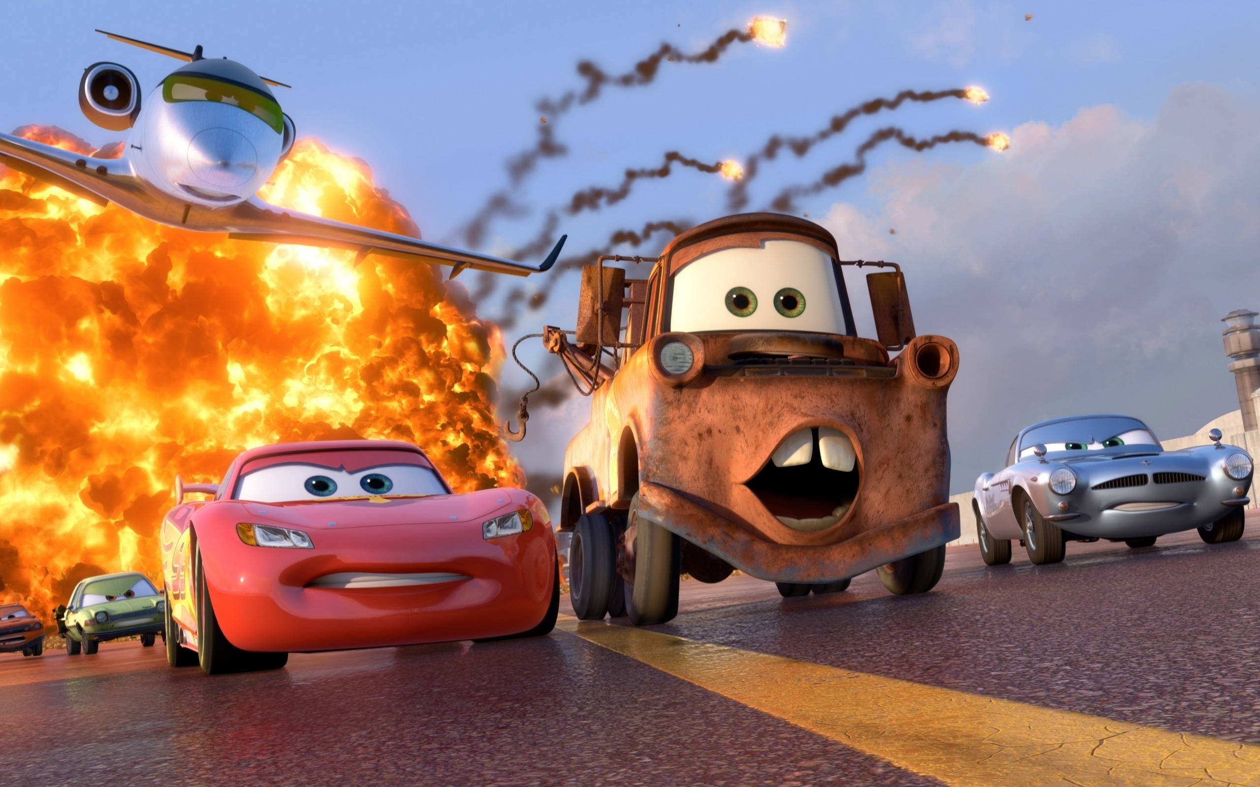 ฉากระเบิด Cars 2 วอลเปเปอร์