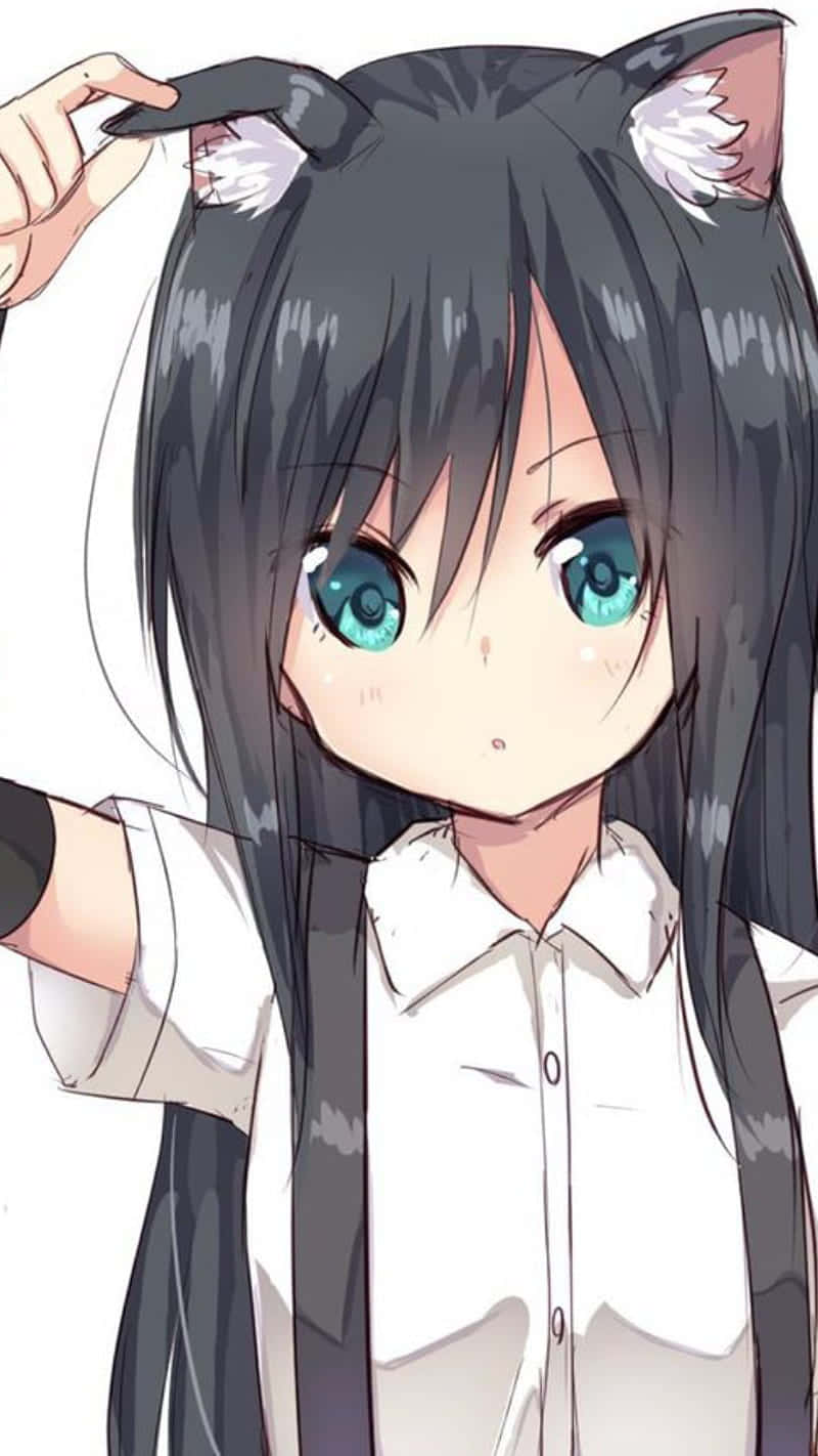 Cat Girl Cute Pfp สำหรับ TikTok วอลเปเปอร์