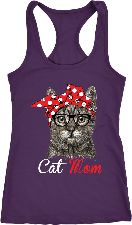 เสื้อกล้ามลายพิมพ์กราฟิก Cat Mom วอลเปเปอร์