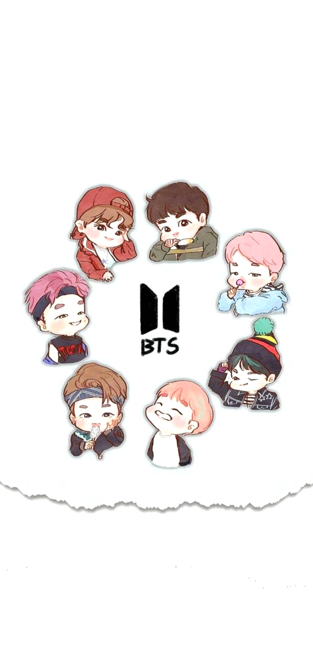 Chibi BTS หน้าจอล็อก วอลเปเปอร์