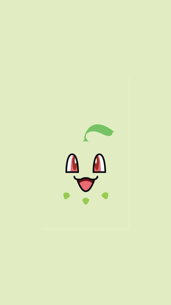 Chikorita ใบหน้า โปเกมอน ไอโฟน วอลเปเปอร์