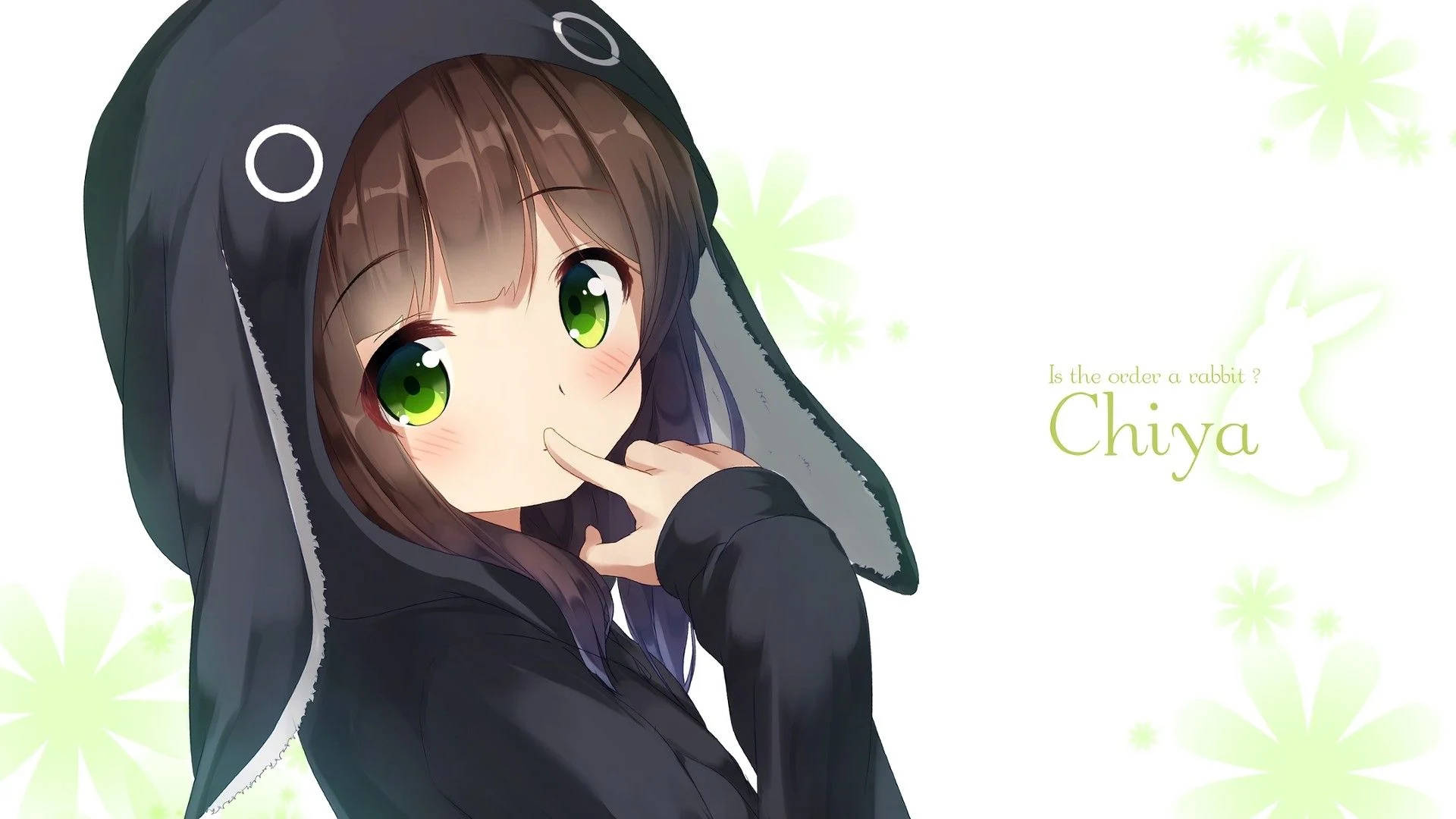 อนิเมะสาวใส่ฮู้ดดี้ Chiya วอลเปเปอร์