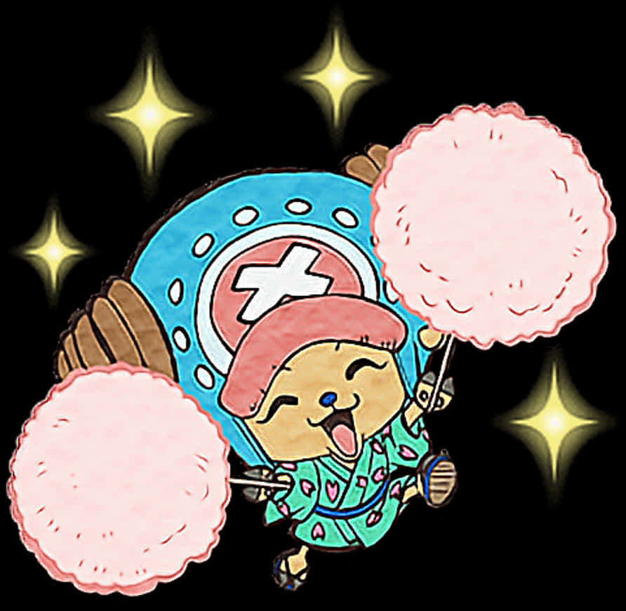 Chopper_กับ_ลูก_ฝ้าย_วันพีซ วอลเปเปอร์