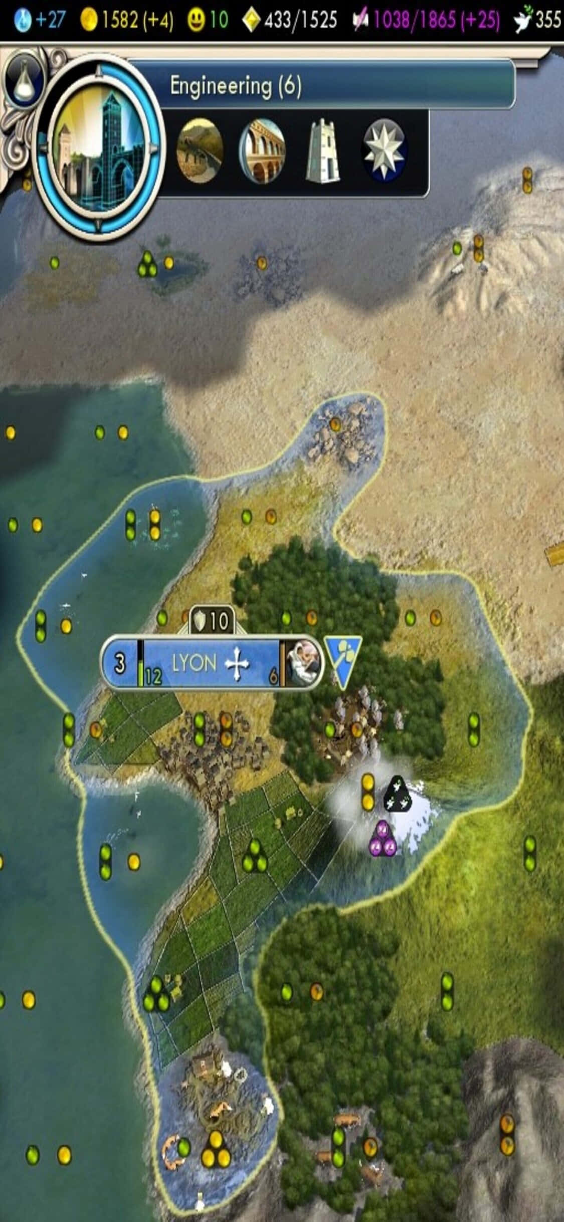 เล่นเกมวางแผนผลัดกันเดินคลาสสิก Civilization V บน iPhone X ของคุณ วอลเปเปอร์
