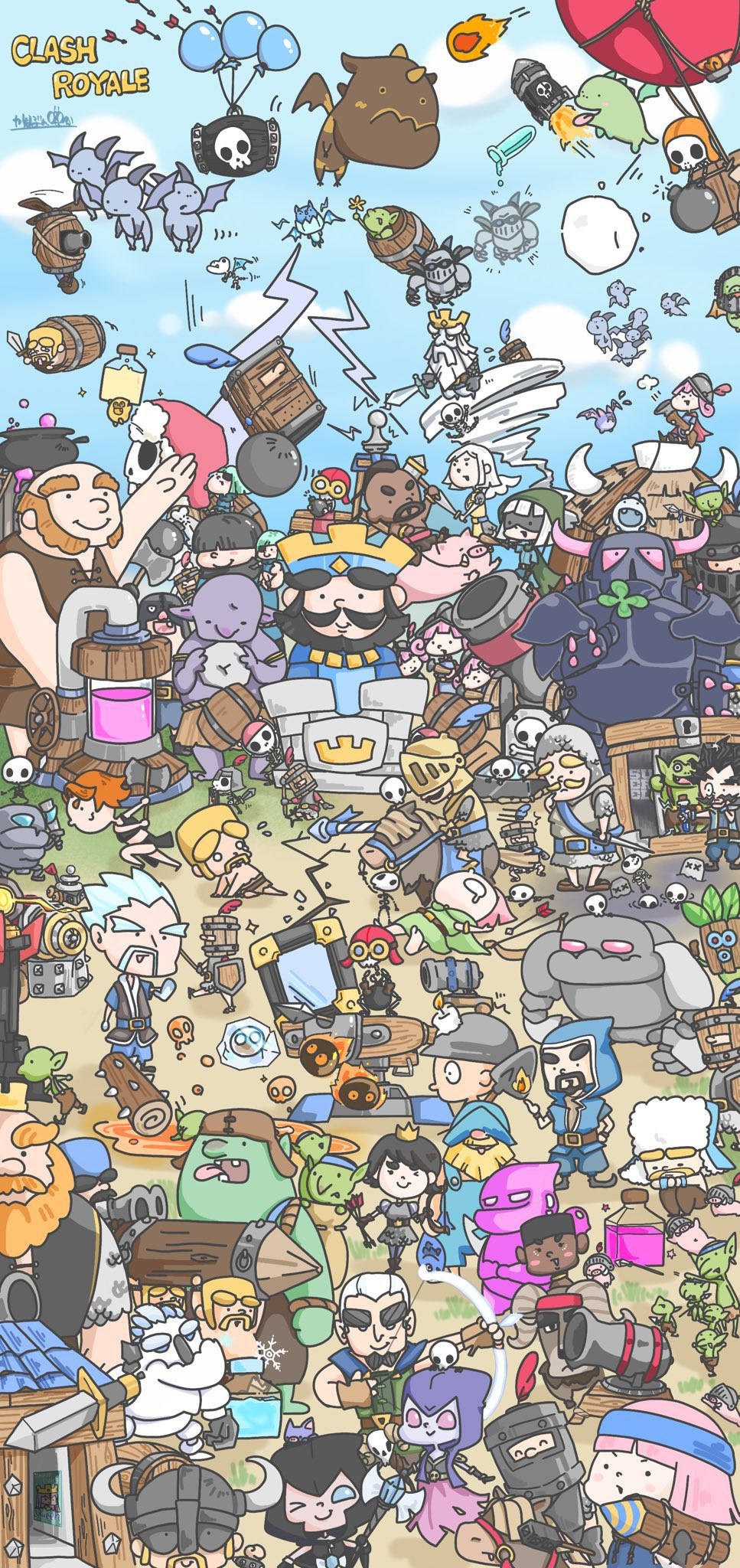 Clash Royale การ์ตูนดูเดิล วอลเปเปอร์