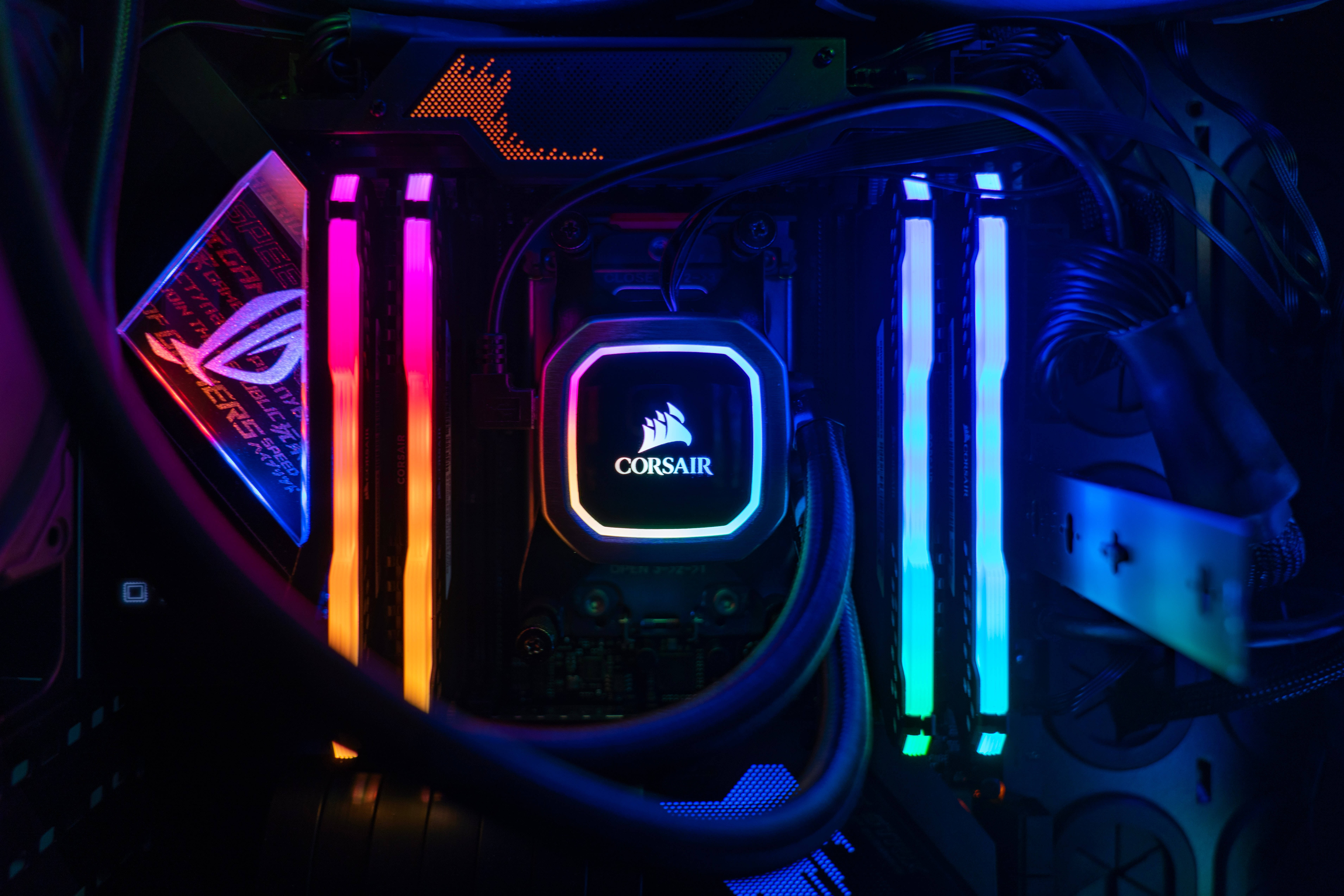 ระบบนีออน Corsair วอลเปเปอร์