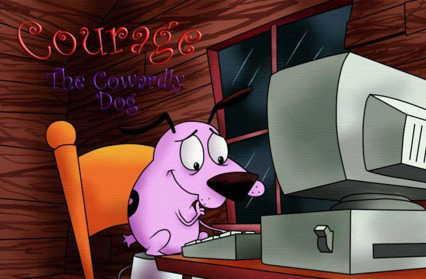 Courage the Cowardly Dog ใช้คอมพิวเตอร์ วอลเปเปอร์