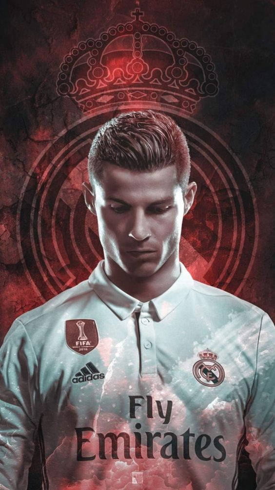 CR7 คริสเตียโน โรนัลโด้ สายการบินเอมิเรตส์สีแดง สำหรับ iPhone วอลเปเปอร์
