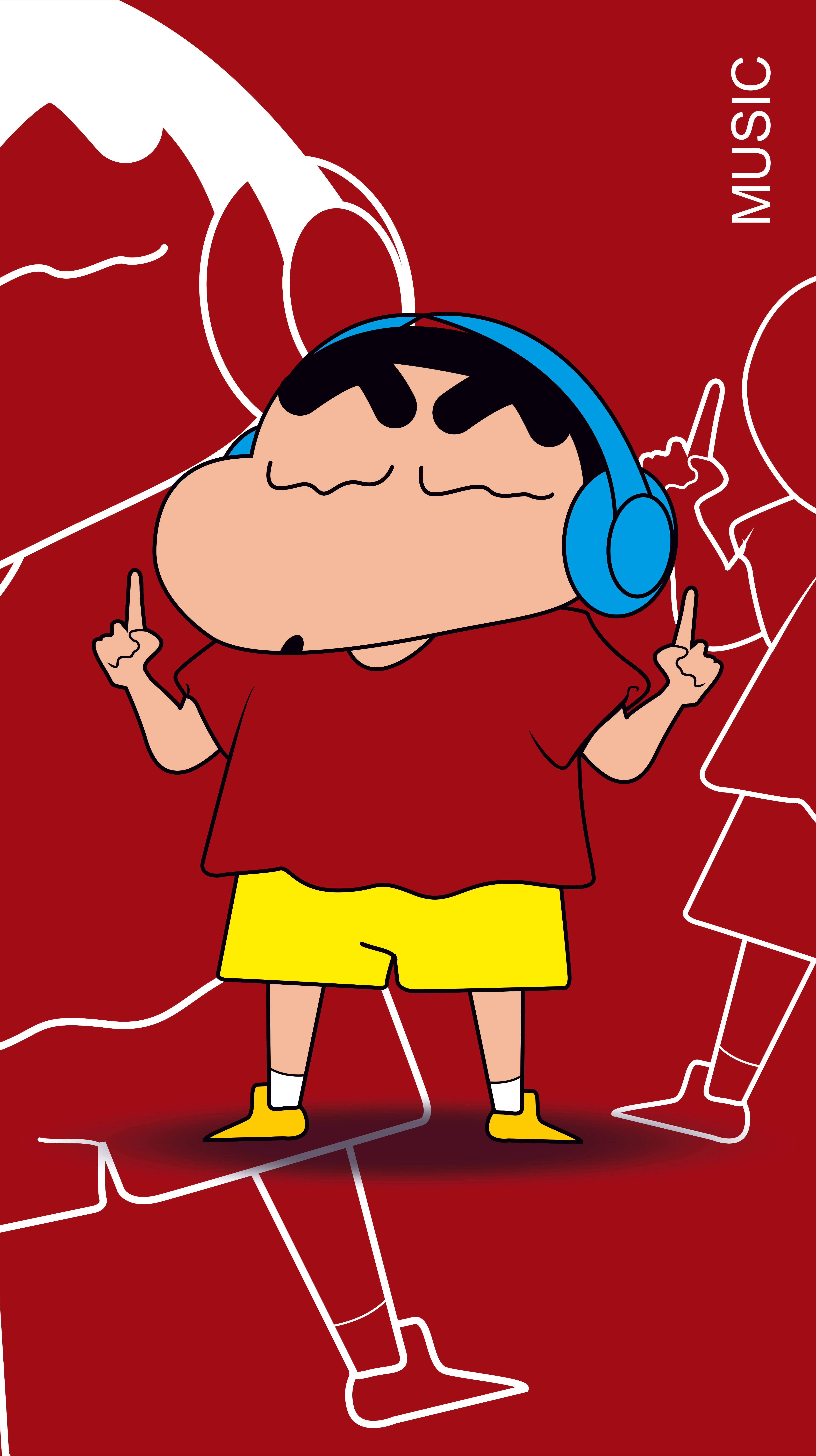วอลเปเปอร์มือถือ Crayon Shin-chan สีสันสดใส 8K วอลเปเปอร์