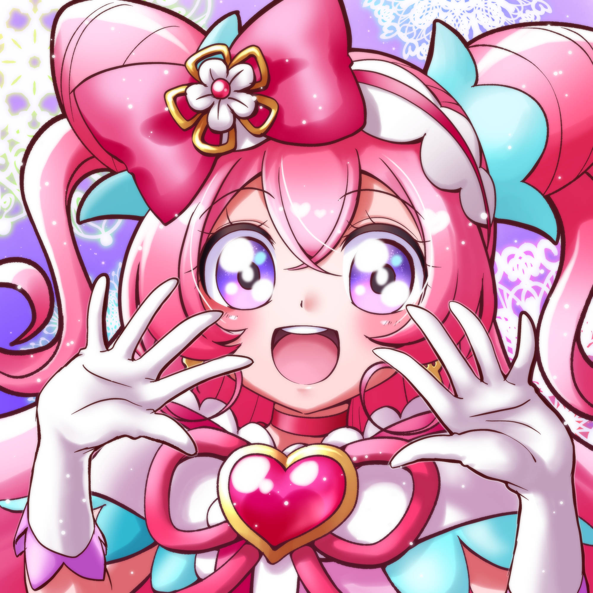 สาวอนิเมะ Cure Precious ประหลาดใจ วอลเปเปอร์