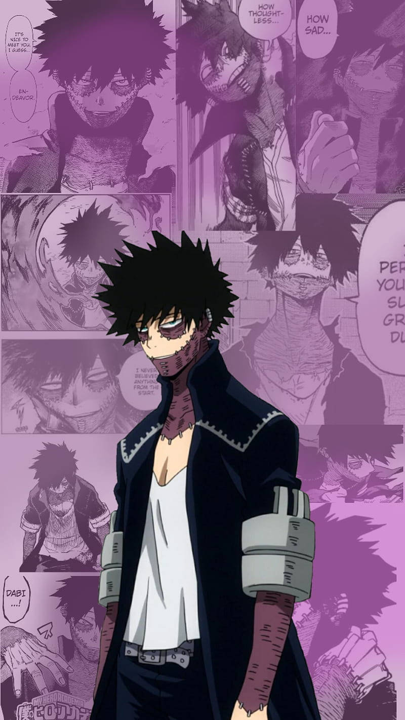 ภาพ Dabi ผู้มีเสน่ห์ในกรอบมังงะสีม่วงสุดพิเศษ วอลเปเปอร์