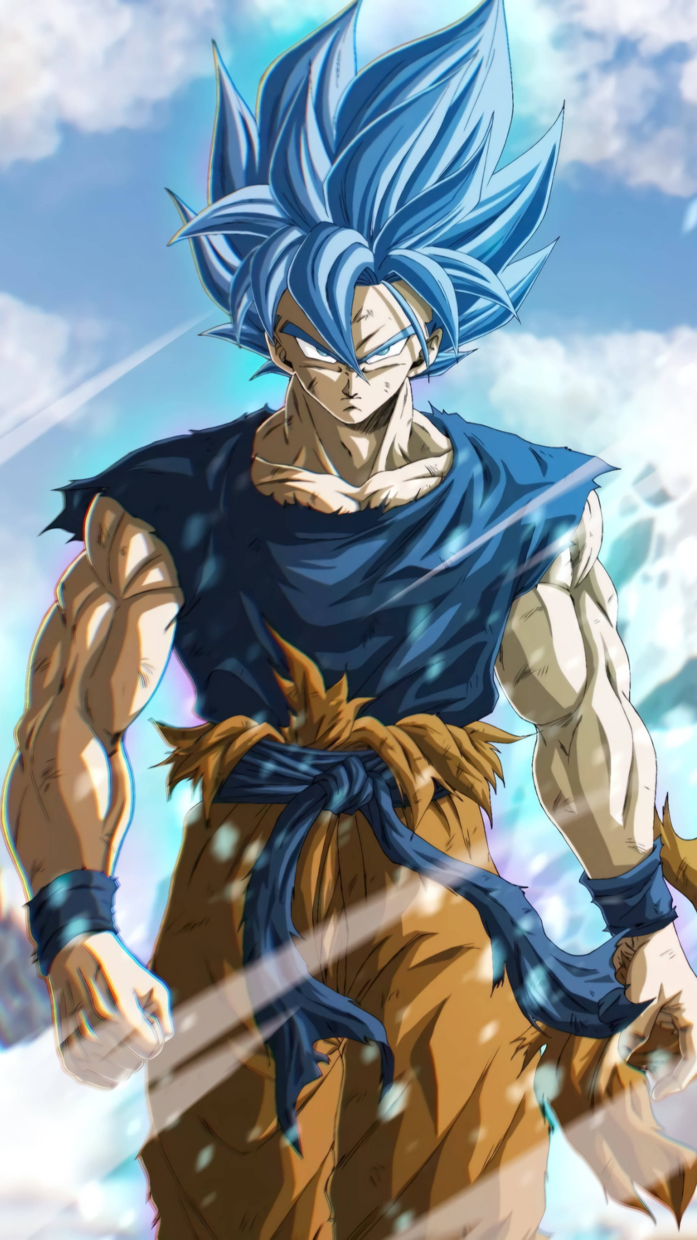 ร่างซายันสีน้ำเงินของโกคู DBZ 4K วอลเปเปอร์