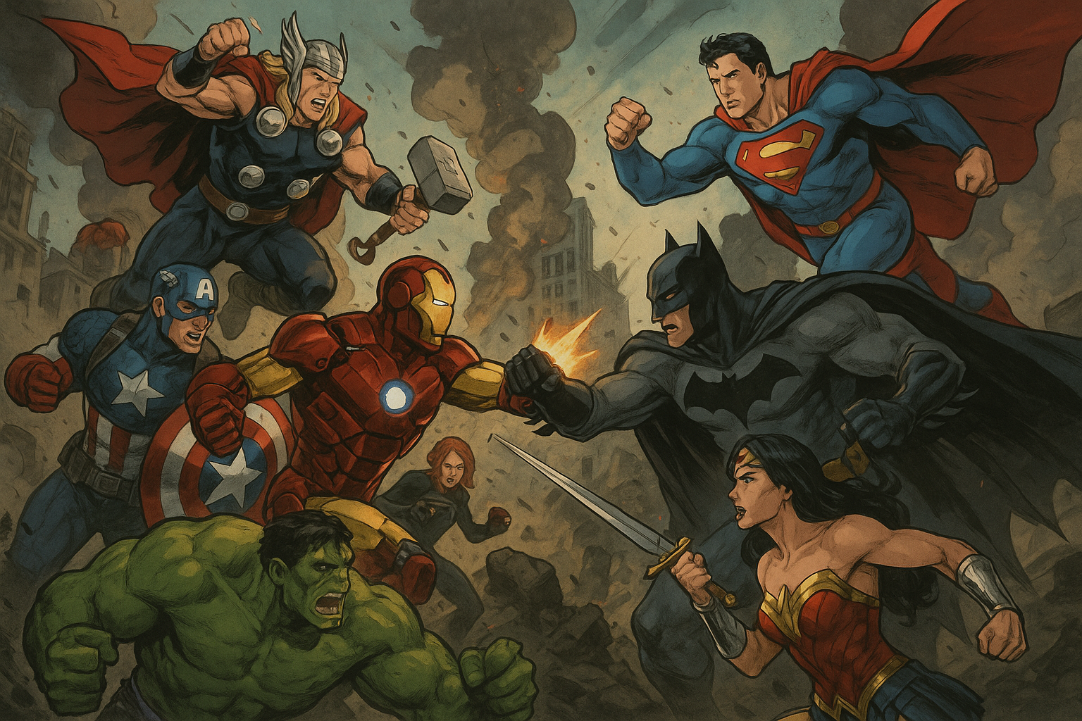 DC ปะทะ MARVEL ใครชนะ??? วอลเปเปอร์