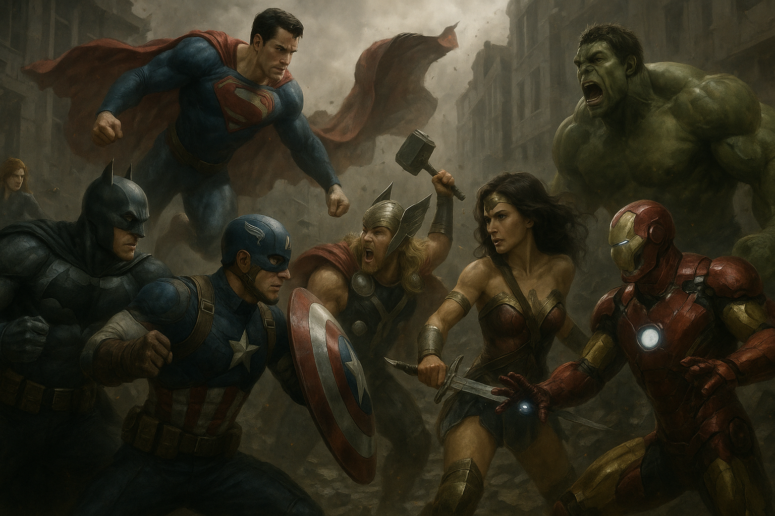 DC ปะทะ MARVEL สมจริง วอลเปเปอร์