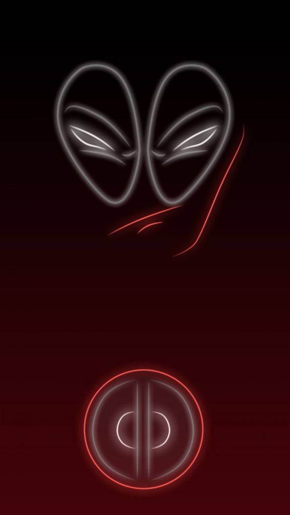 Deadpool นีออน iPhone วอลเปเปอร์
