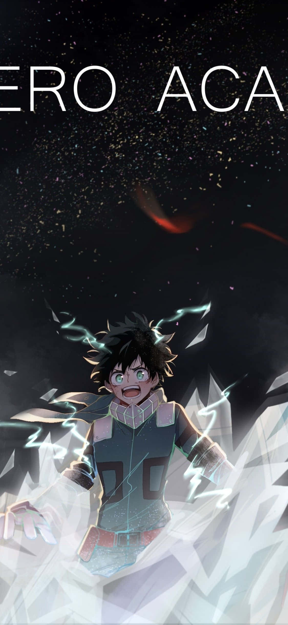 วอลเปเปอร์โทรศัพท์ Deku ท่าประจำสีสันสดใส วอลเปเปอร์
