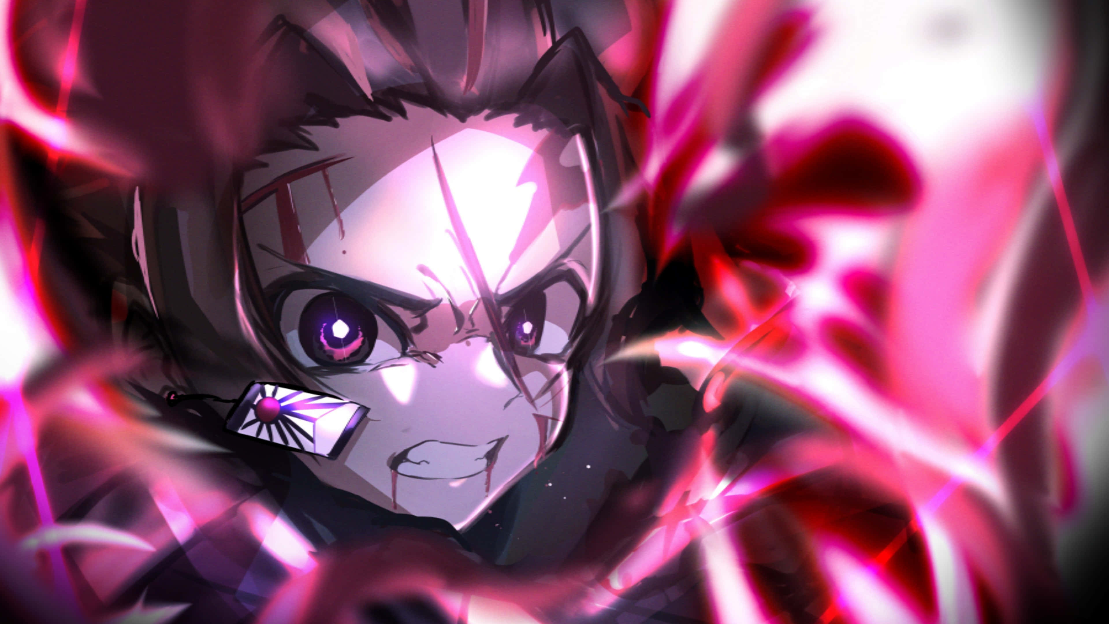 โอบกอดด้านมืดของคุณด้วยวอลเปเปอร์ Demon Slayer 4K วอลเปเปอร์