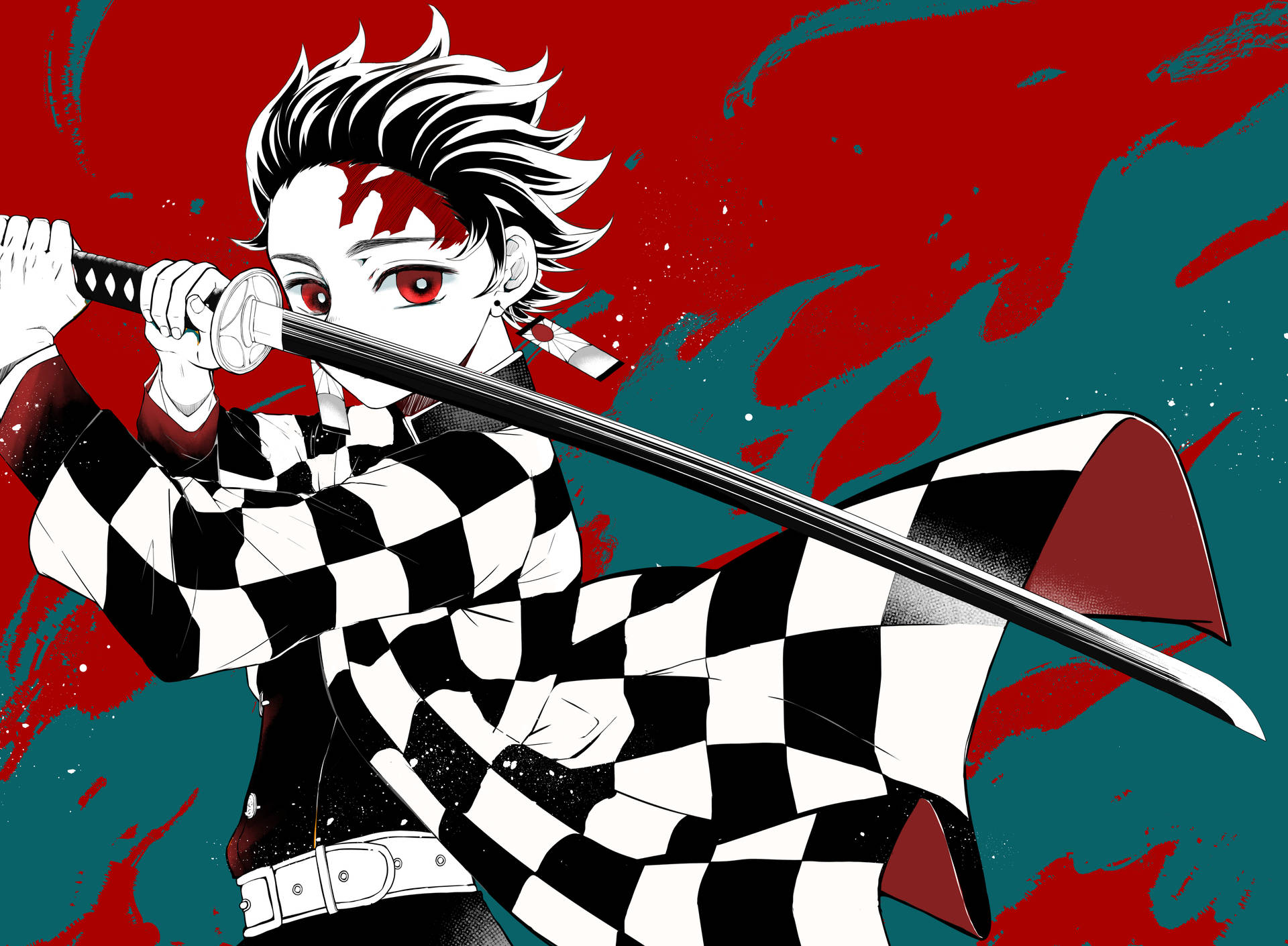 วอลเปเปอร์ Demon Slayer 4k Tanjiro สีเขียว — ดาบพิฆาตอสูร 4K GIF วอลเปเปอร์