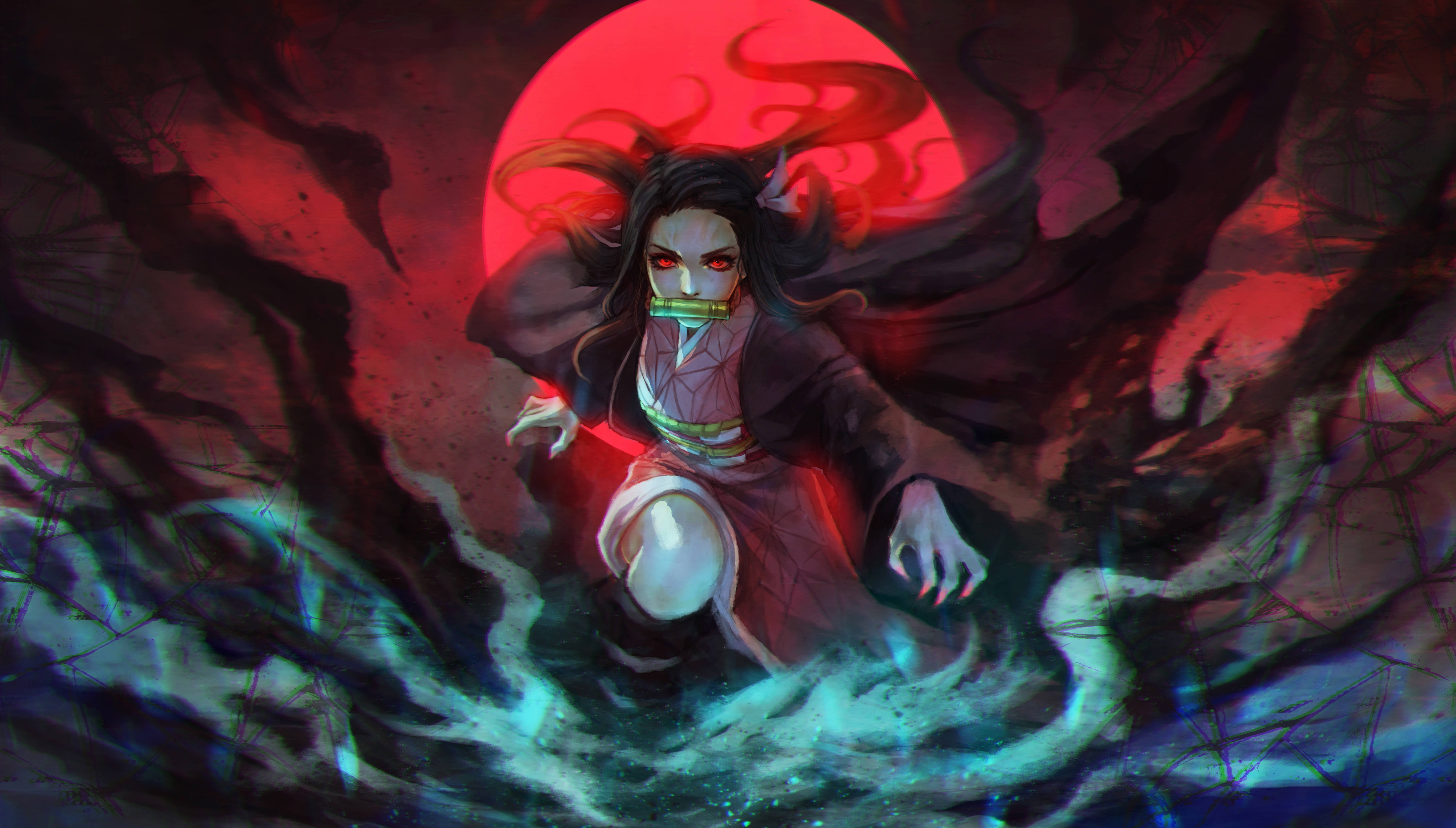 Demon Slayer 4K เนซุโกะ ปีศาจ วอลเปเปอร์
