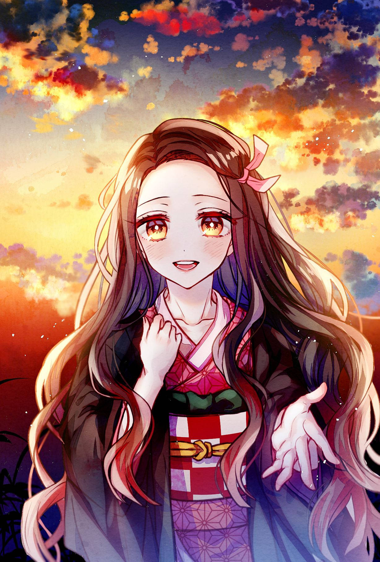 เนซึโกะ คามาโดะจาก Demon Slayer วอลเปเปอร์
