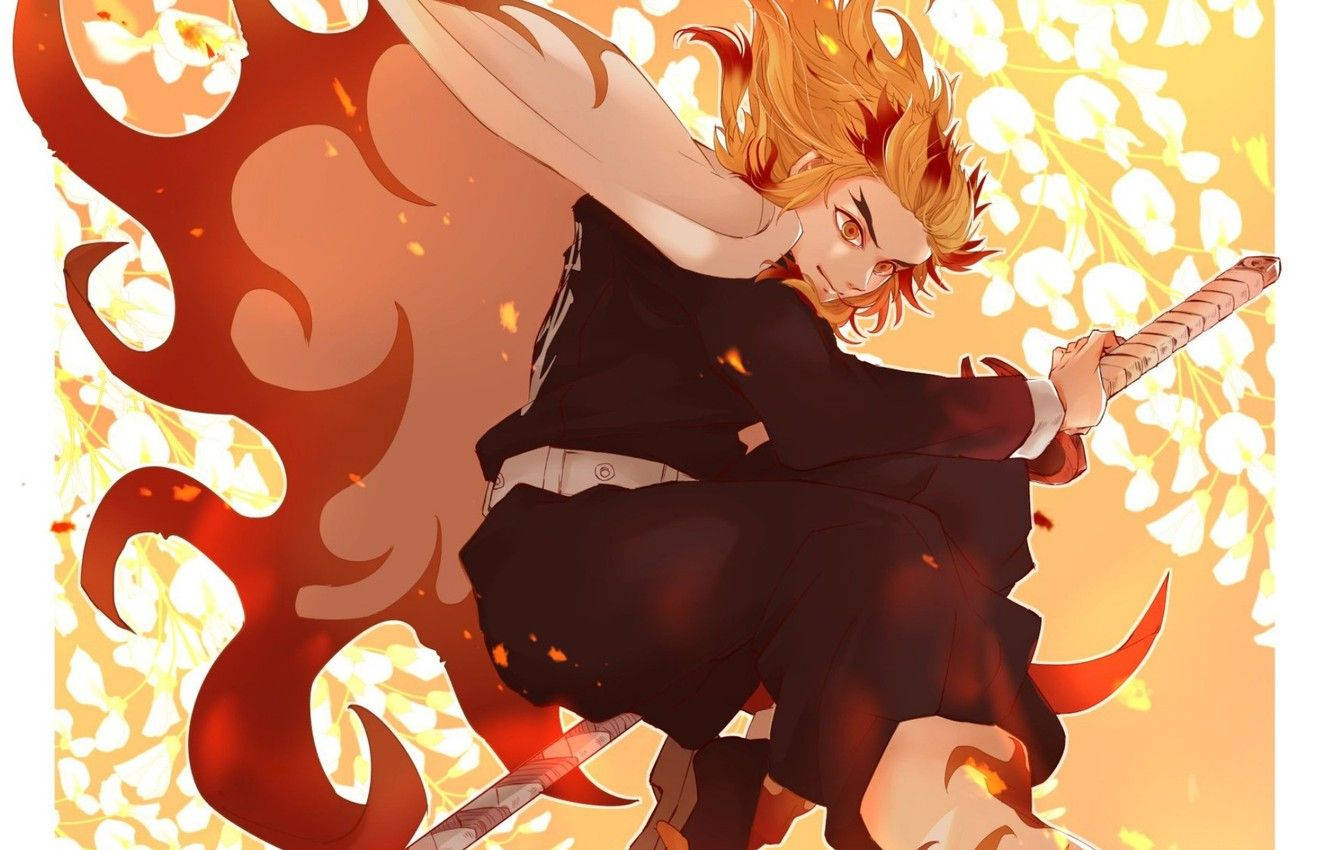 เร็นโกคุ ฮาชิระไฟ จากอนิเมะ Demon Slayer วอลเปเปอร์