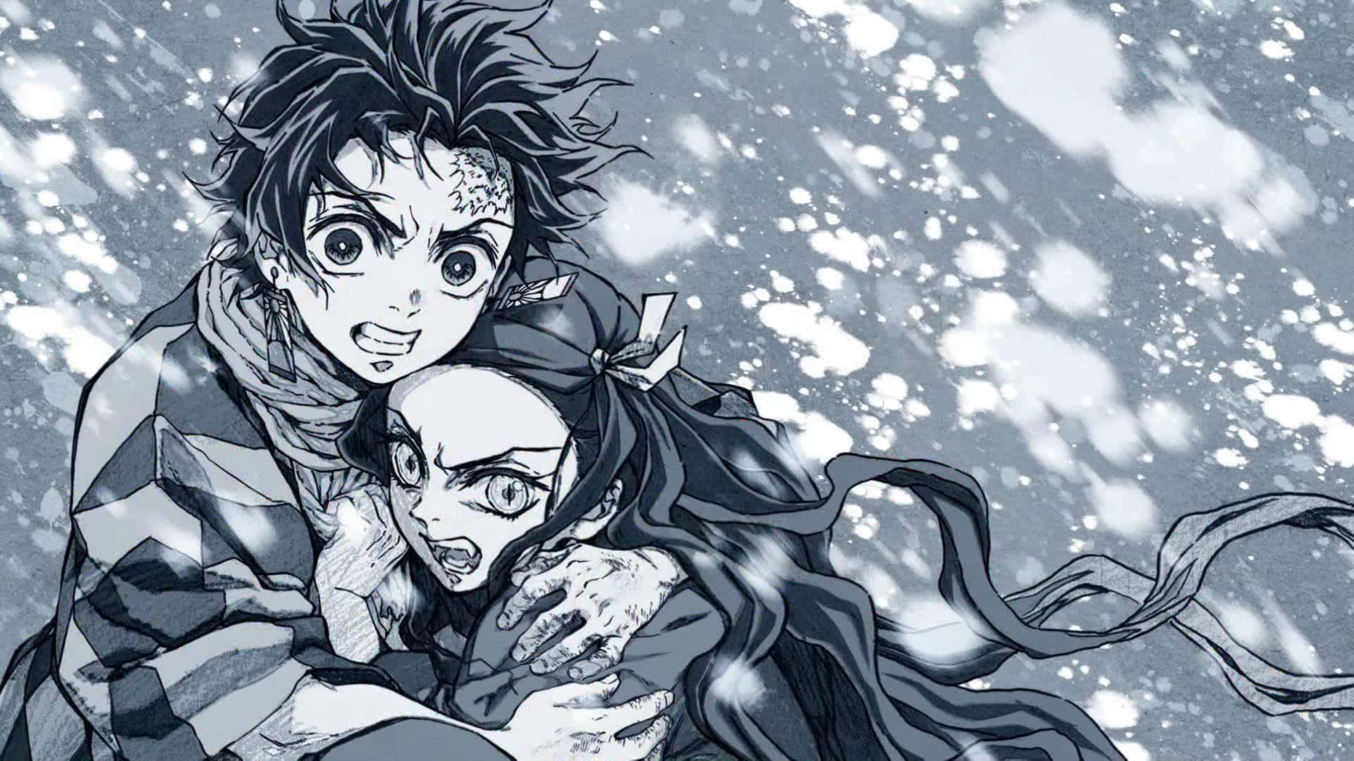 ภาพวาดดิจิทัลของมังงะ Demon Slayer วอลเปเปอร์
