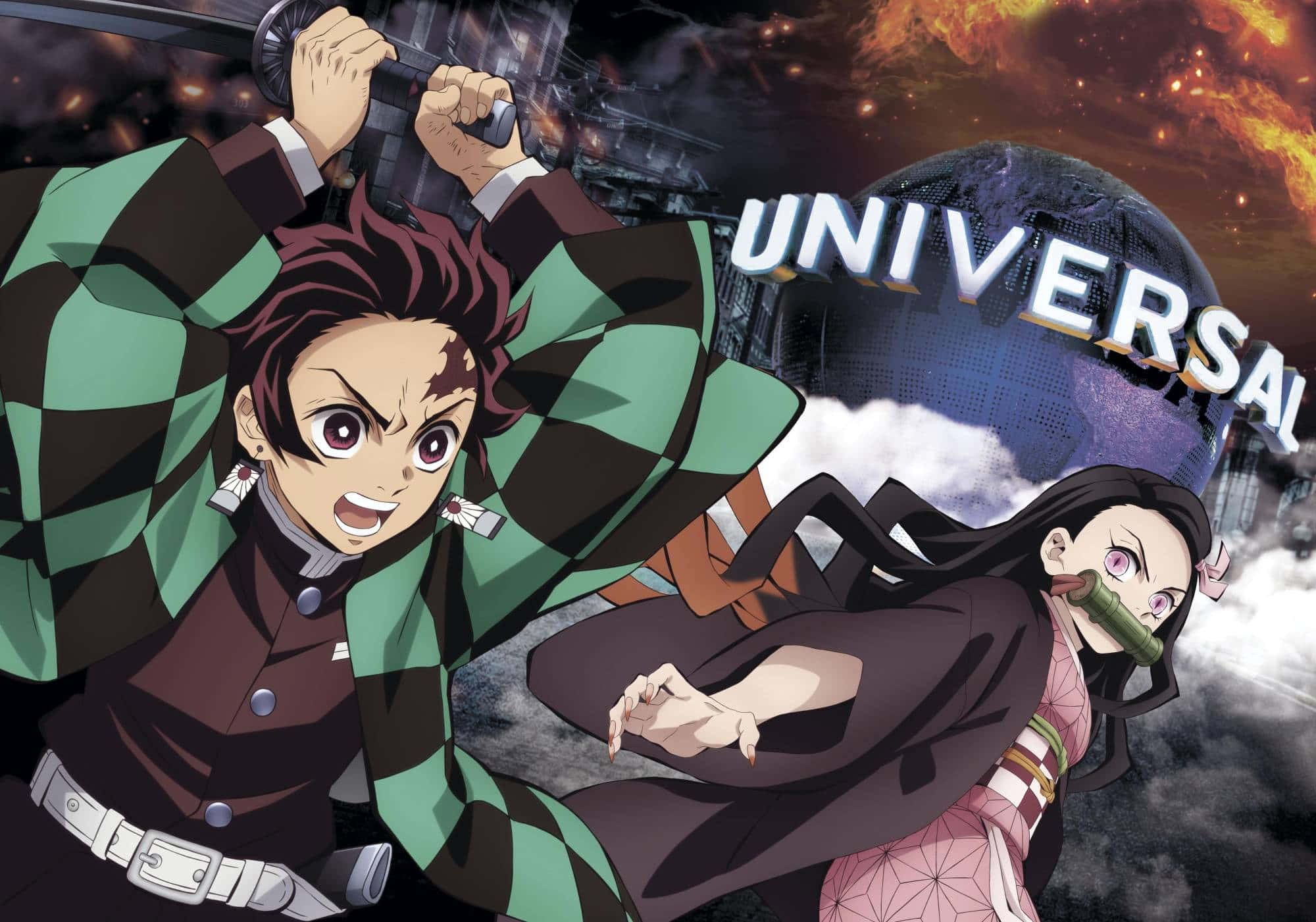 ทันจิโร่ คามาโดะ ผู้มุ่งมั่นจากเรื่อง Demon Slayer เตรียมพร้อมสำหรับการต่อสู้ วอลเปเปอร์