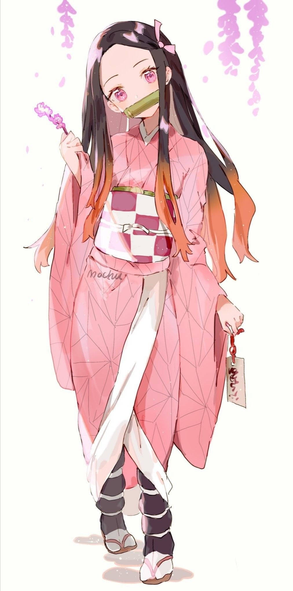 แฟนอาร์ต Demon Slayer Nezuko วอลเปเปอร์