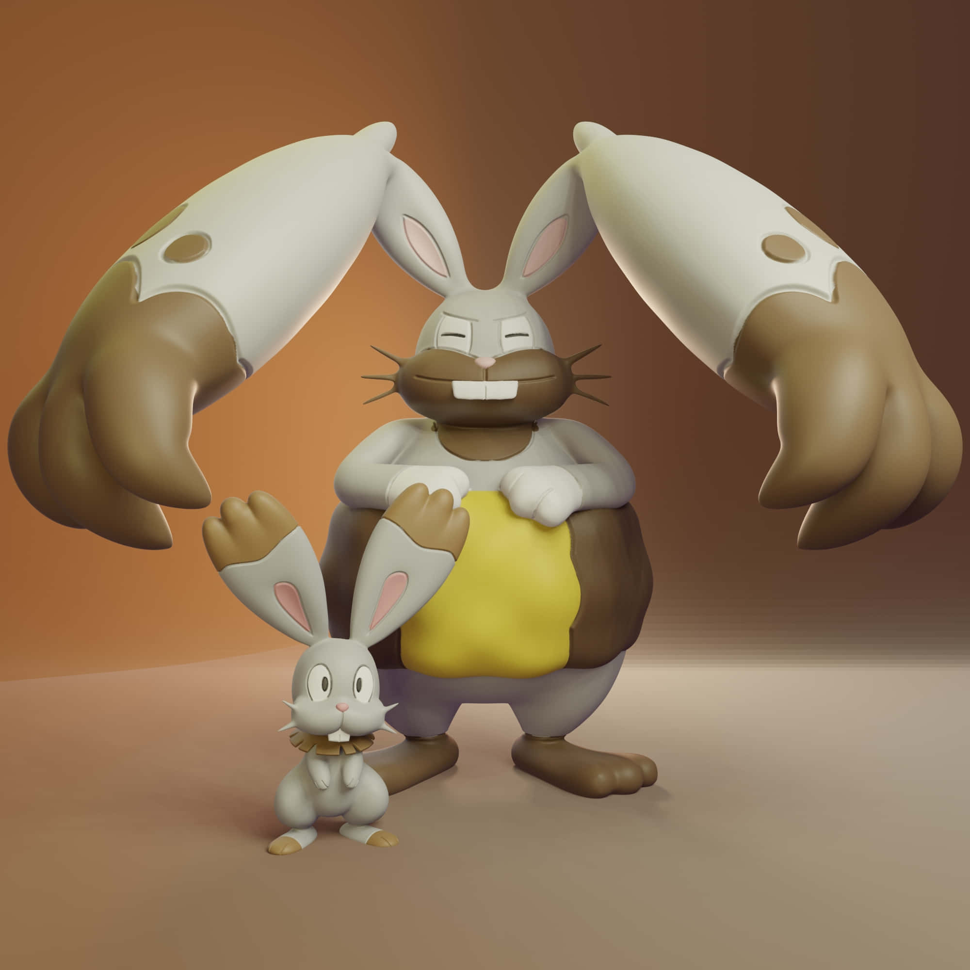 Diggersby และ Bunnelby ฟิกเกอร์ วอลเปเปอร์