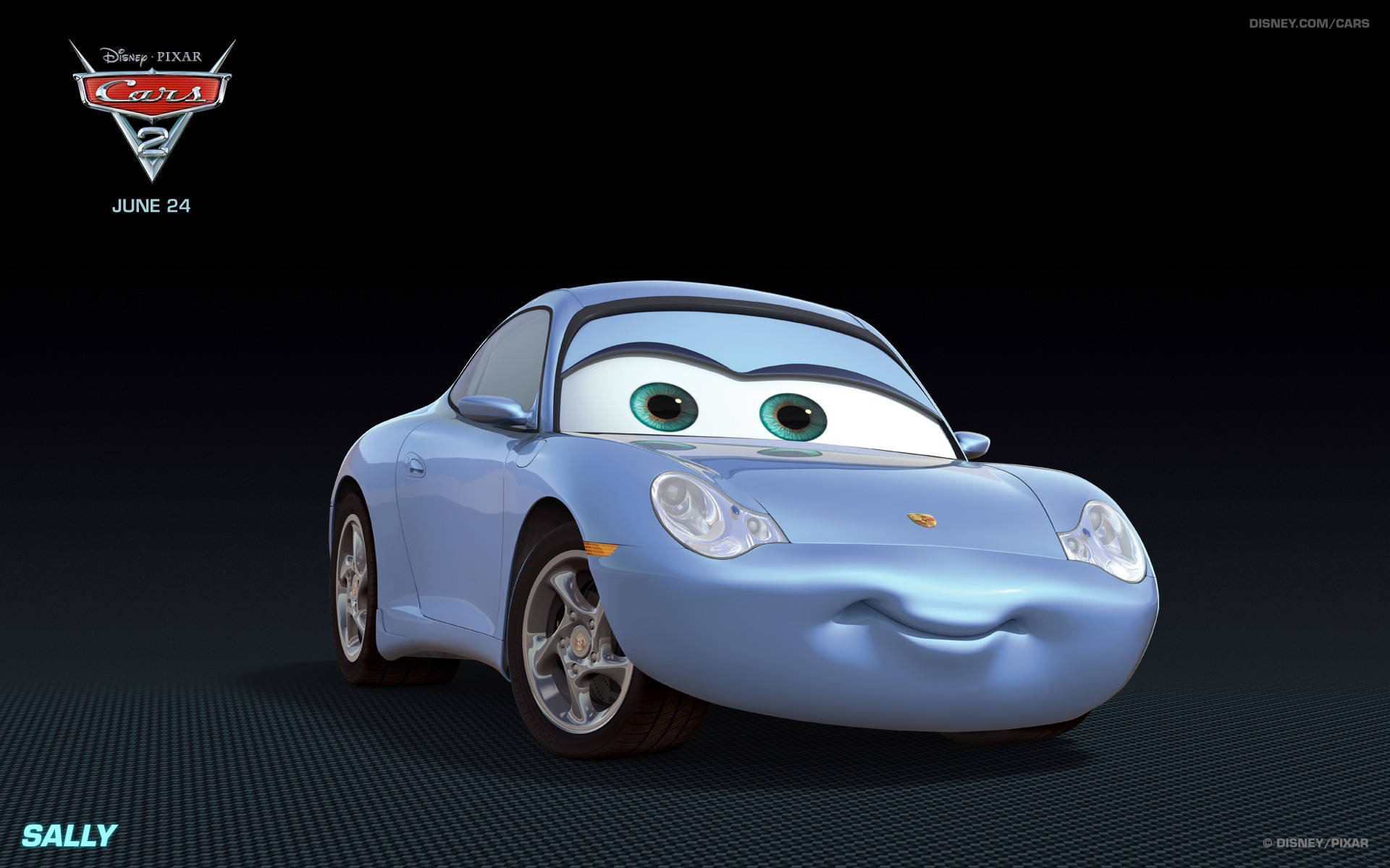 ซาลลี คาร์เรร่า รถสีฟ้า Disney Pixar Cars 2 วอลเปเปอร์