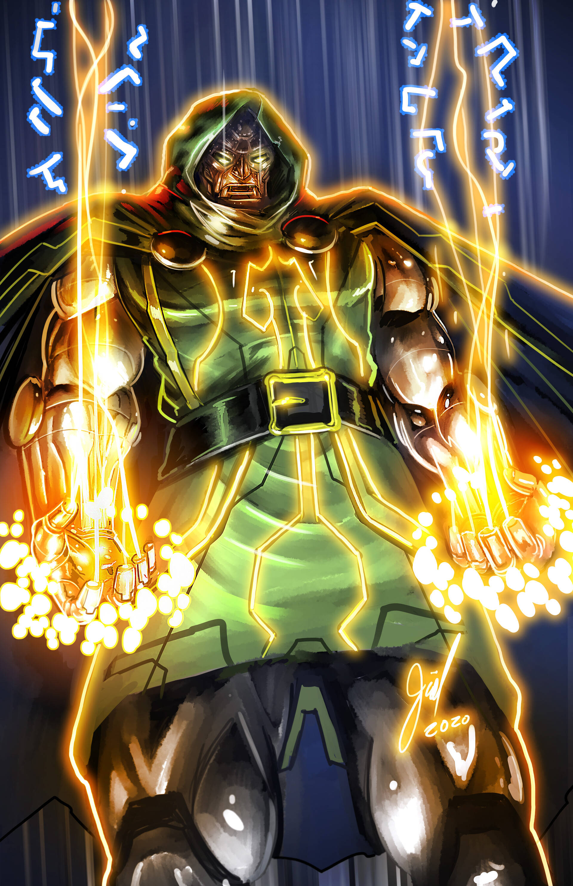 Doctor Doom ถุงมือยิงเลเซอร์ วอลเปเปอร์