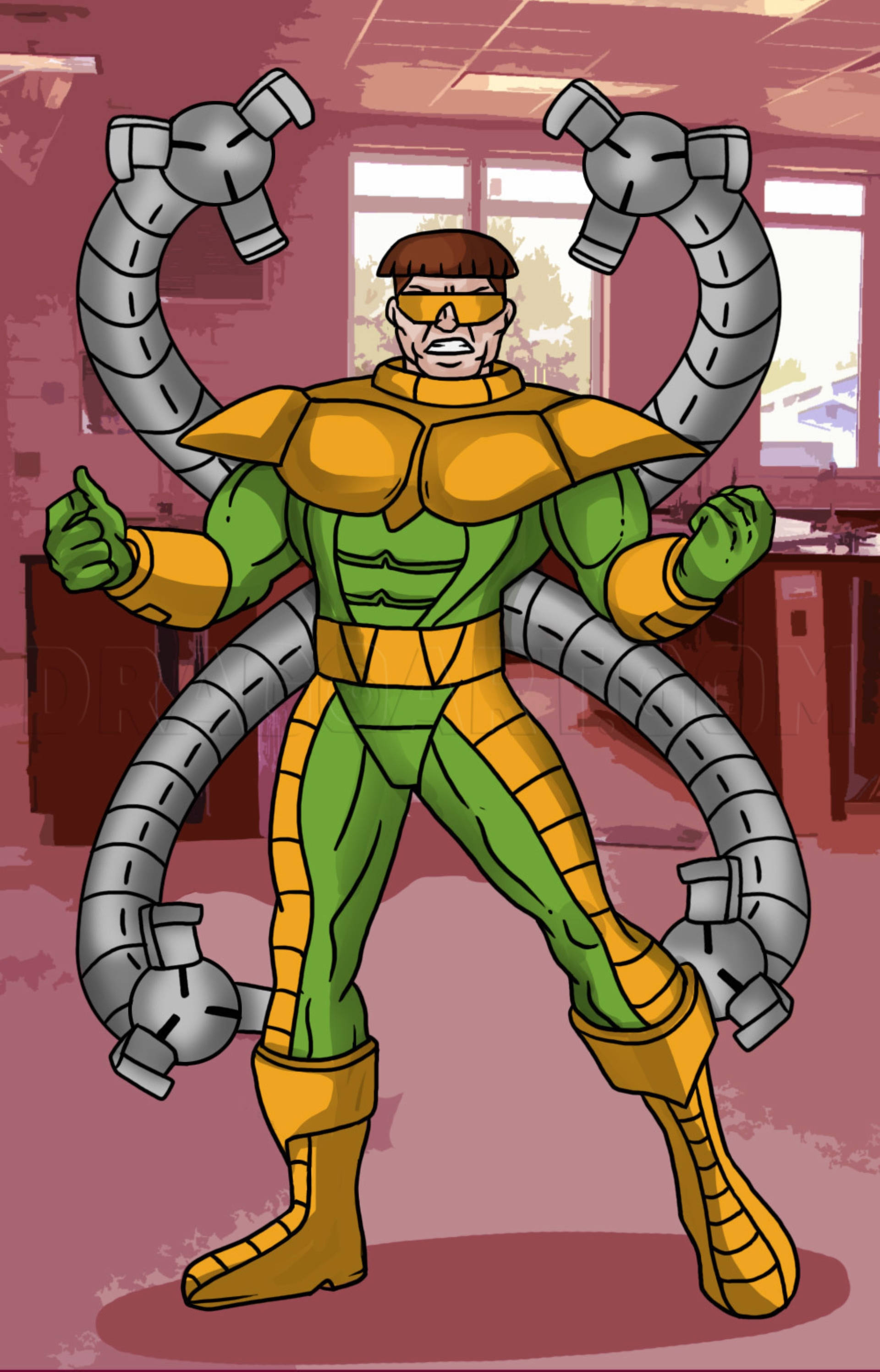 การ์ตูนอาร์ต Doctor Octopus วอลเปเปอร์
