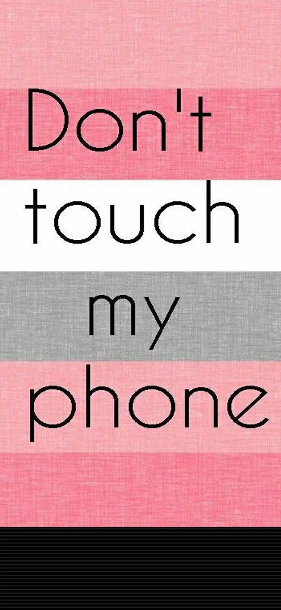 Don't Touch My Phone ลายเส้นสีชมพู วอลเปเปอร์