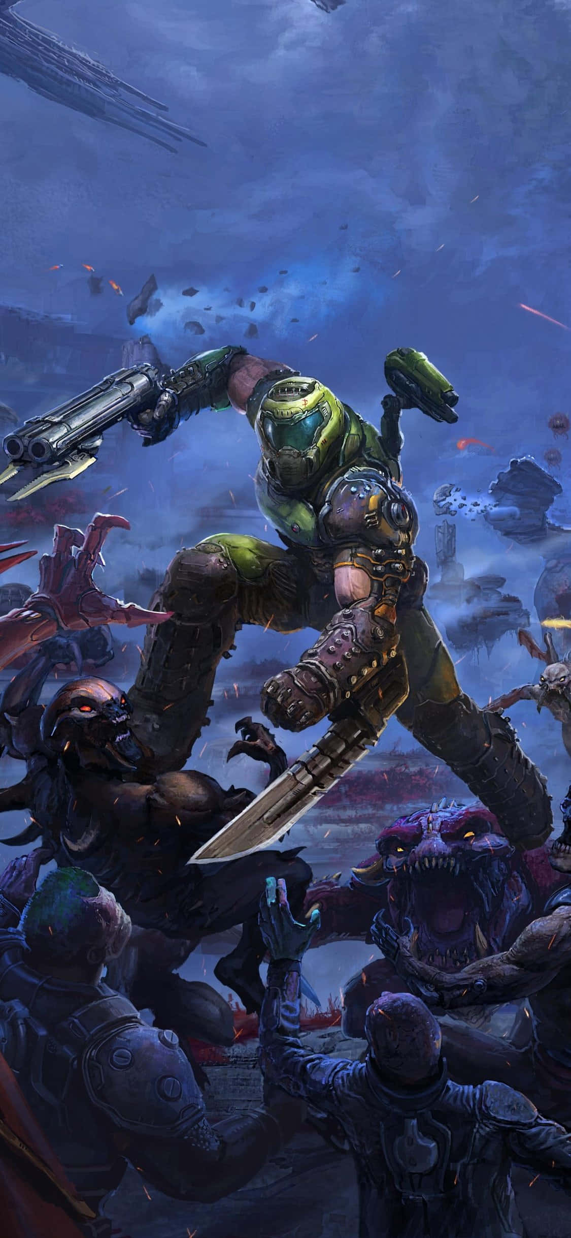เพลิดเพลินกับแอ็คشنสุดระทึกของ Doom Eternal บน iPhone ของคุณ วอลเปเปอร์
