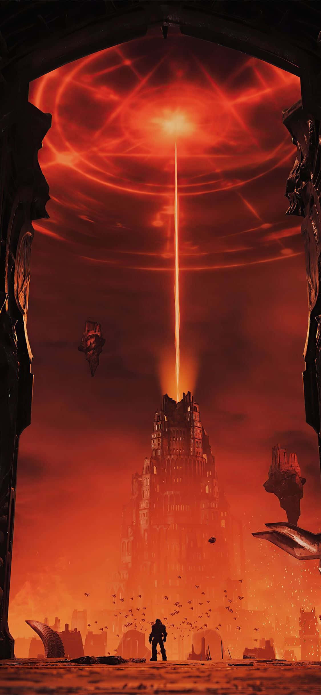 Doom Slayer กำลังปฏิบัติการใน Doom Eternal วอลเปเปอร์