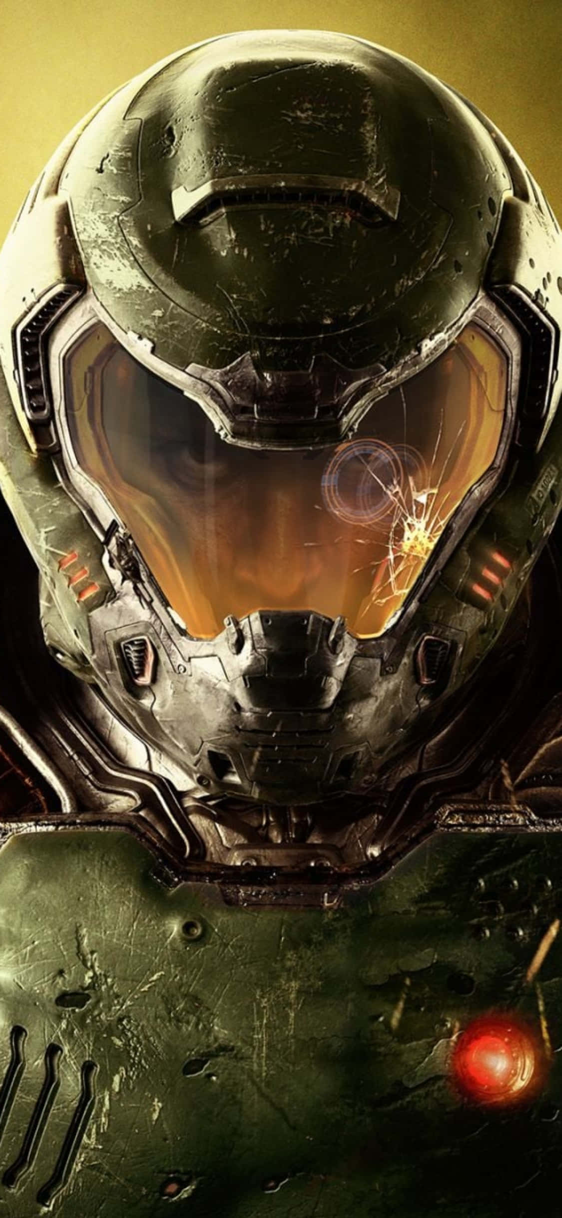 หมวก Doomguy พื้นหลัง Doom iPhone Xs วอลเปเปอร์