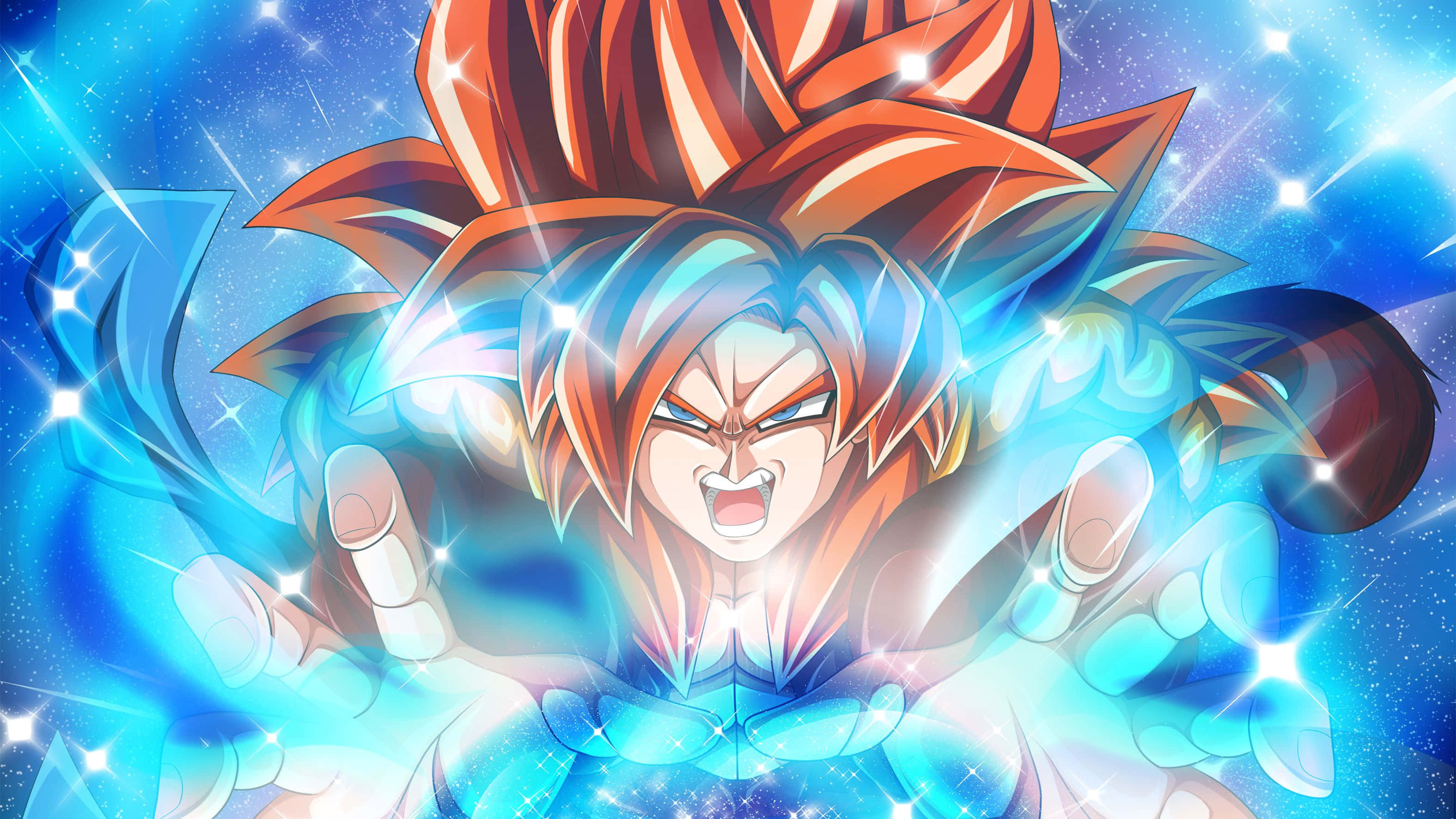 ภาพโกกุผมสีส้มจาก Dragon Ball Super วอลเปเปอร์