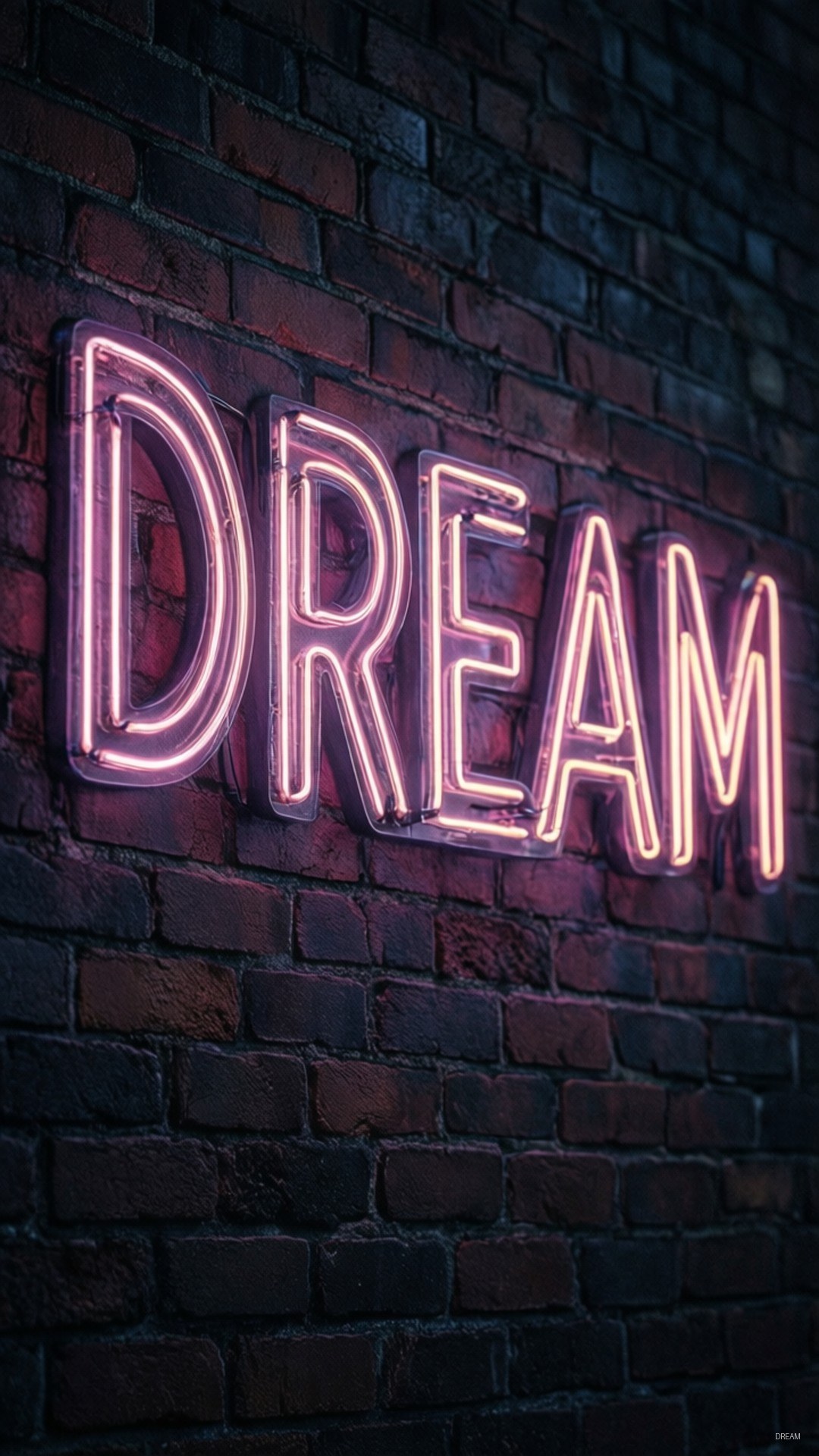 ป้ายนีออน DREAM วอลเปเปอร์