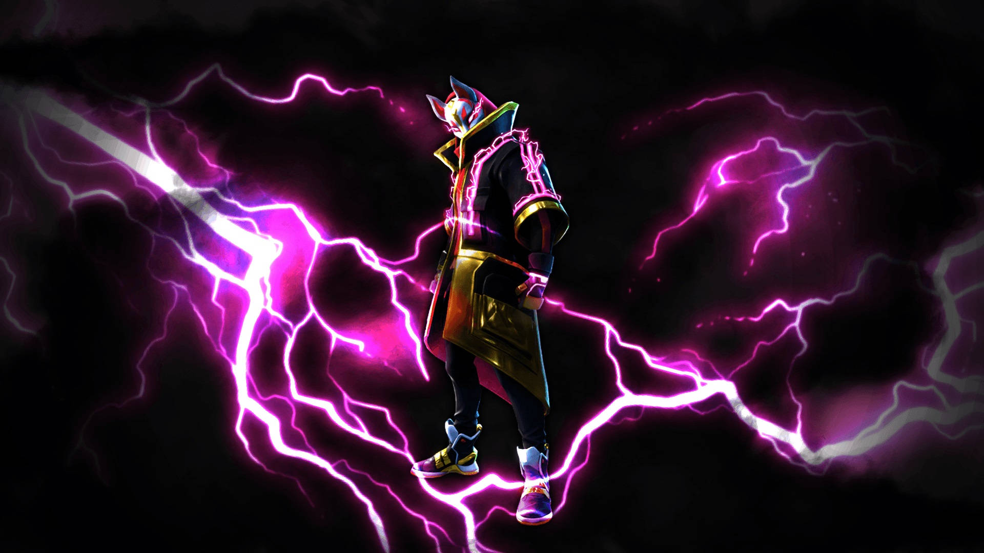 สกิน Drift สุดเจ๋งจาก Fortnite ประดับด้วยสายฟ้าสีชมพู วอลเปเปอร์