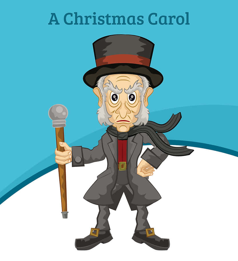 Ebenezer Scrooge และวิญญาณทั้งสามใน A Christmas Carol วอลเปเปอร์