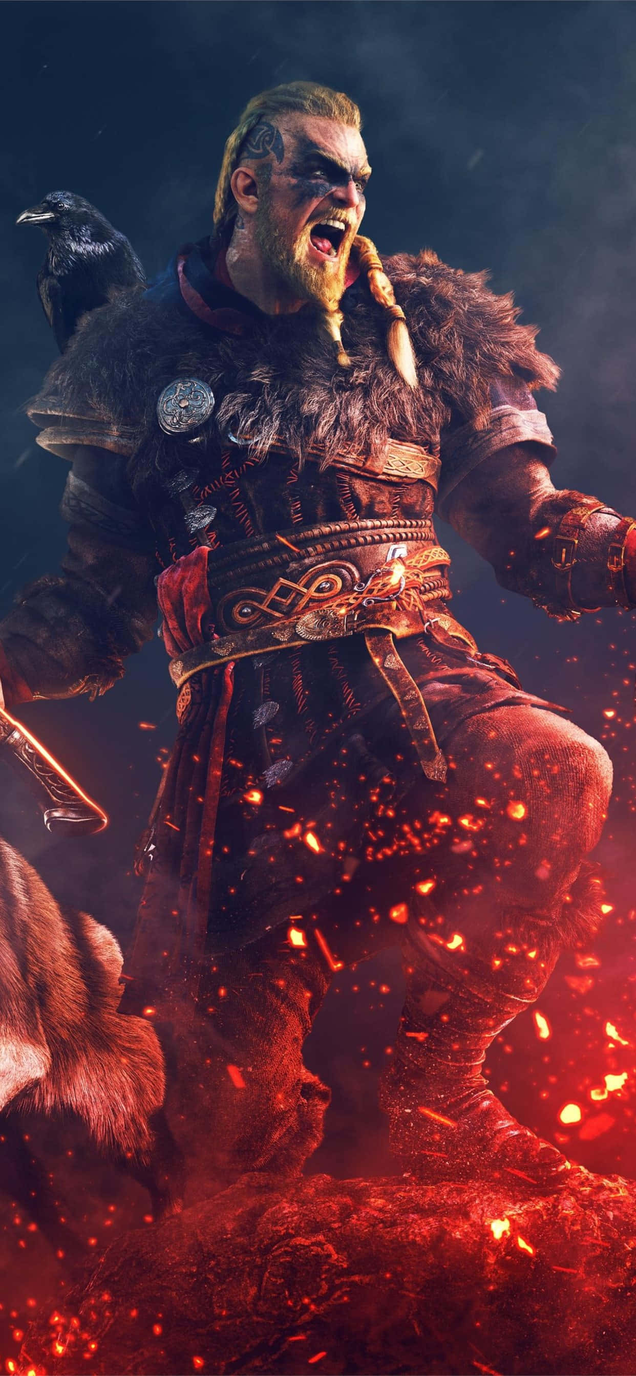 Eivor Battle Chant iPhone Xs Max Assassin's Creed Valhalla พื้นหลัง วอลเปเปอร์