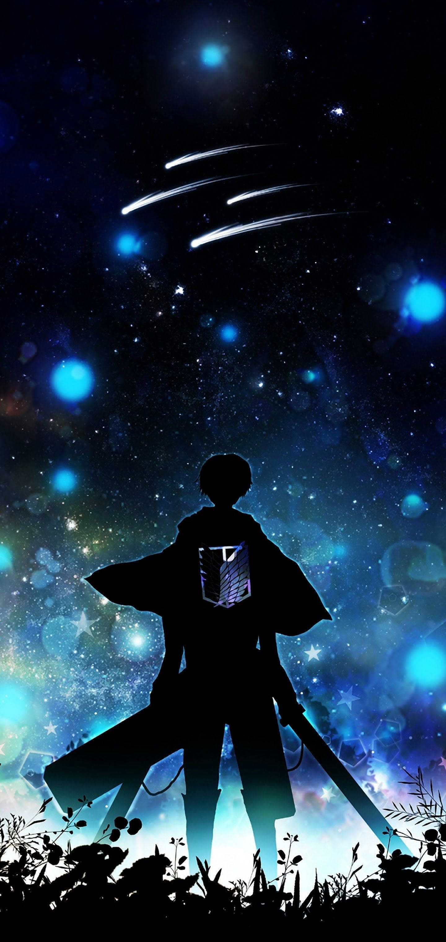 Eren Silhouette Attack On Titan iPhone วอลเปเปอร์