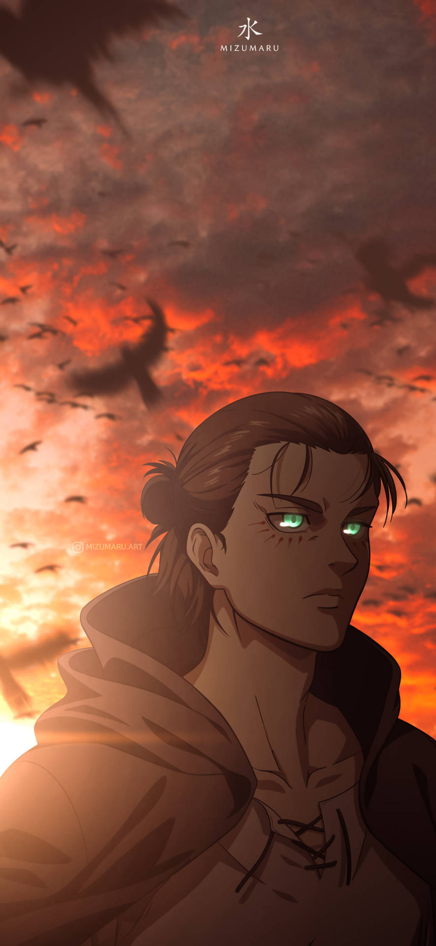 Eren Yeager สวยงาม Anime iPhone — Attack On Titan วอลเปเปอร์