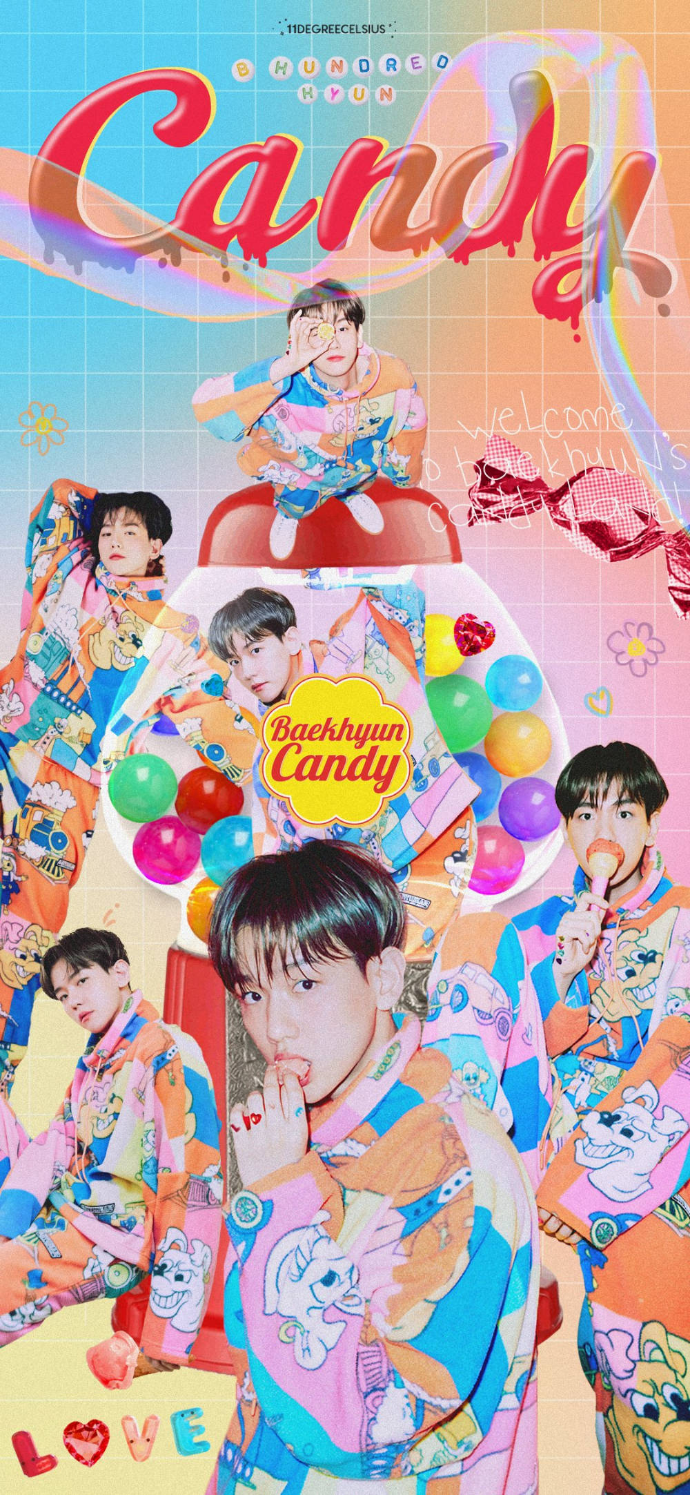 EXO แบคฮยอน Candy วอลเปเปอร์