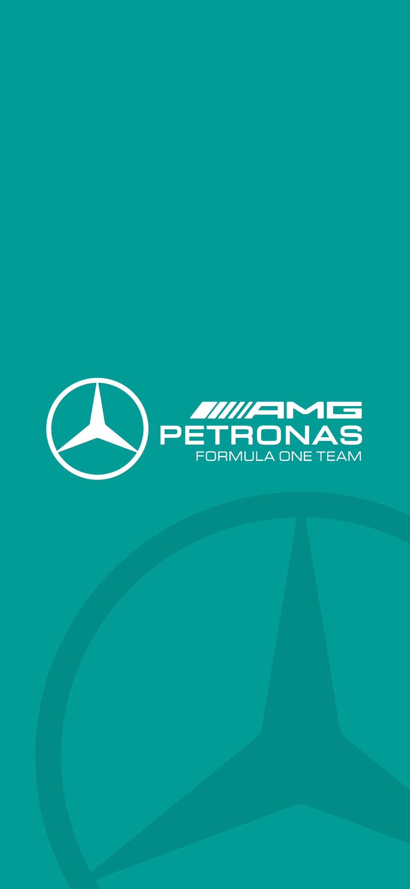 โลโก้ F1 AMG Petronas สีฟ้าเทล iPhone วอลเปเปอร์