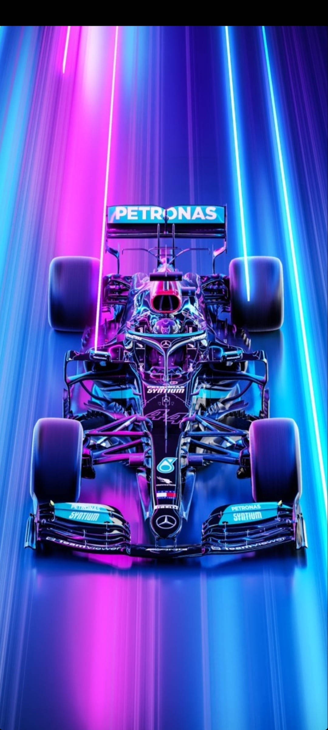 F1 AMG Petronas ถนนนีออน iPhone วอลเปเปอร์